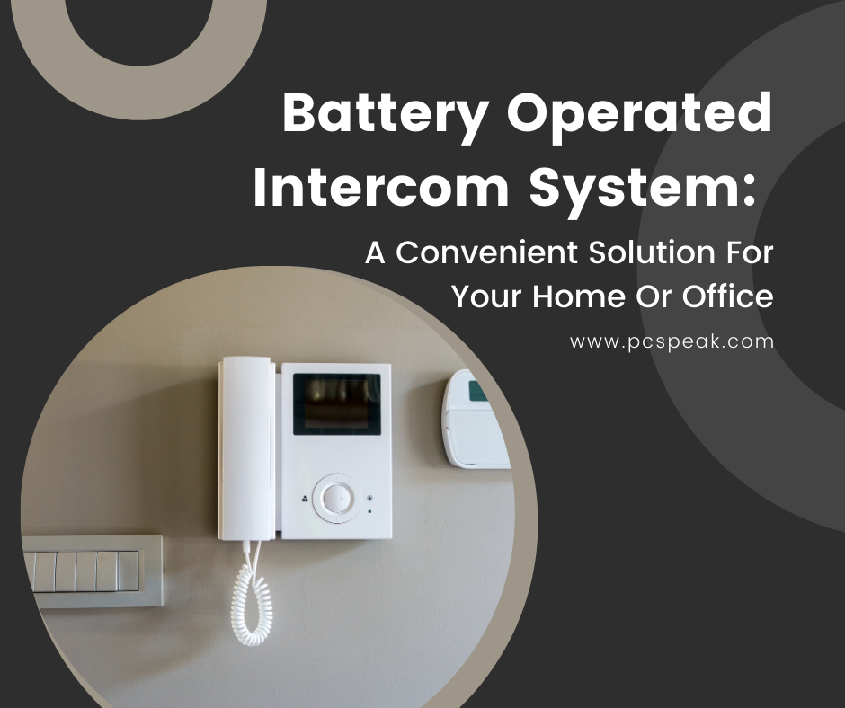 battery operated intercom system